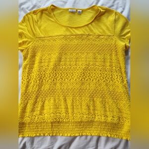 CATO Ladies Pullover Blouse.  Size XL. Short Sleeves.  Elastic Bottom.